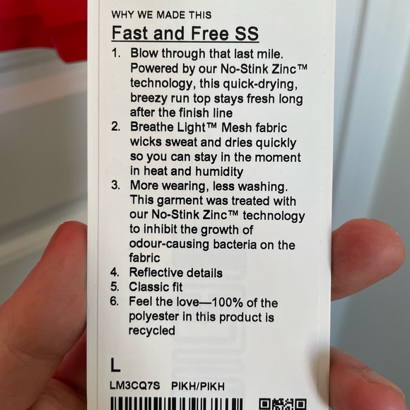 LULULEMON FAST AND FREE SS NWT - Picture 4 of 5